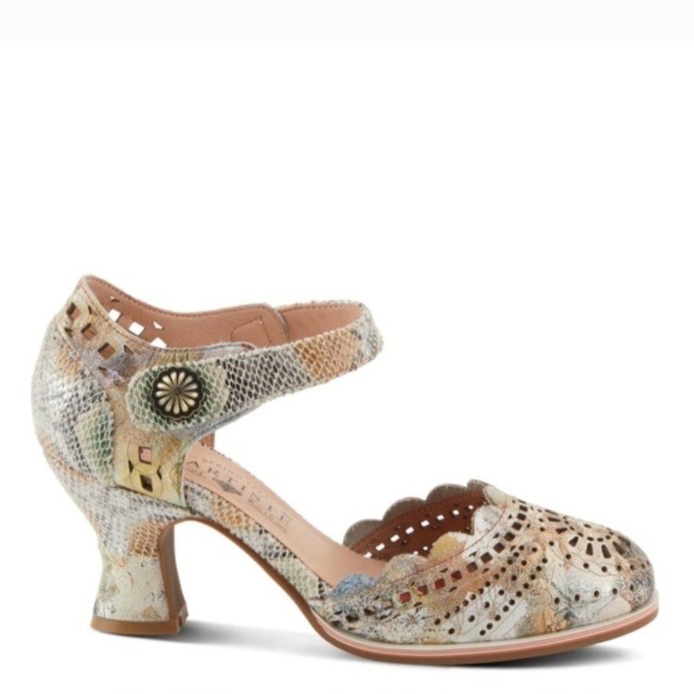 L'Artiste Valles Luxe Pump, Multi-Beige